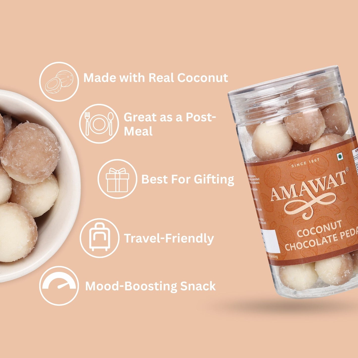 Coconut Katori Peda - Nariyal Toffee