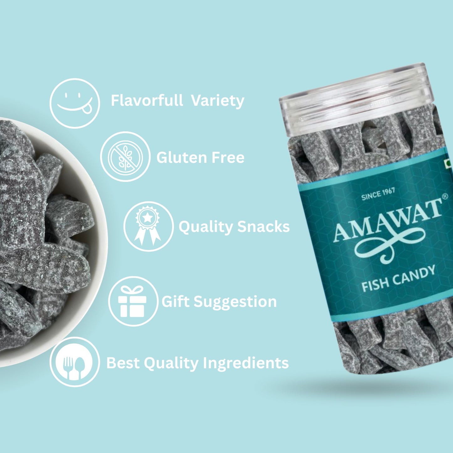 Fish Candy- Kala Khatta Flavour Candy