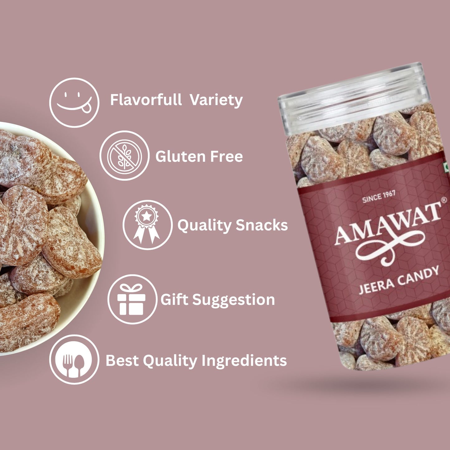 Jeera Candy - Digestively & Spicy Candy | Jeera Flavour Candy