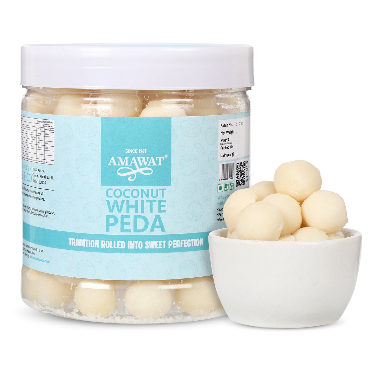Coconut White Peda - Coconut Toffee Candy