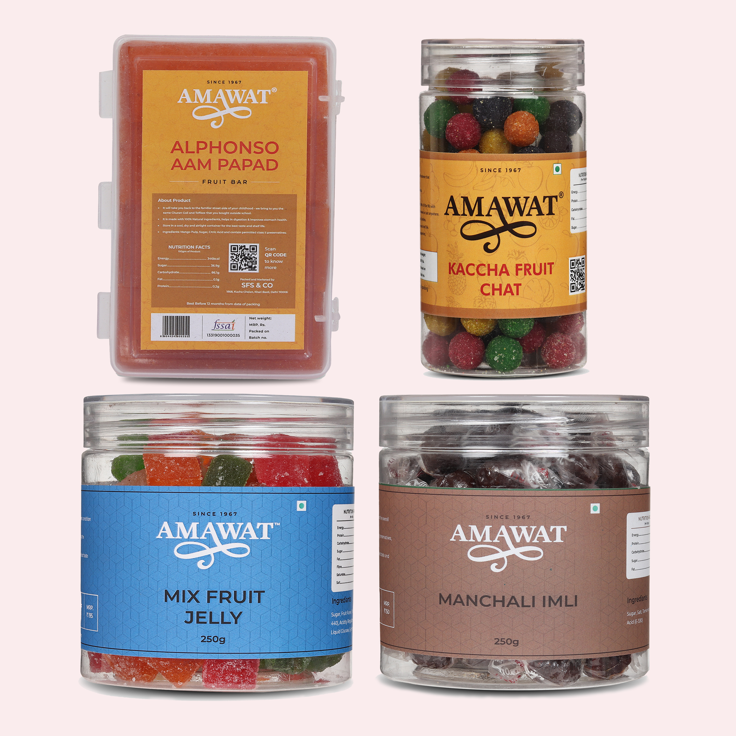Buy Best aam papad slice, mix fruit jelly,manchali imli,kaccha fruit chatFrom amawat