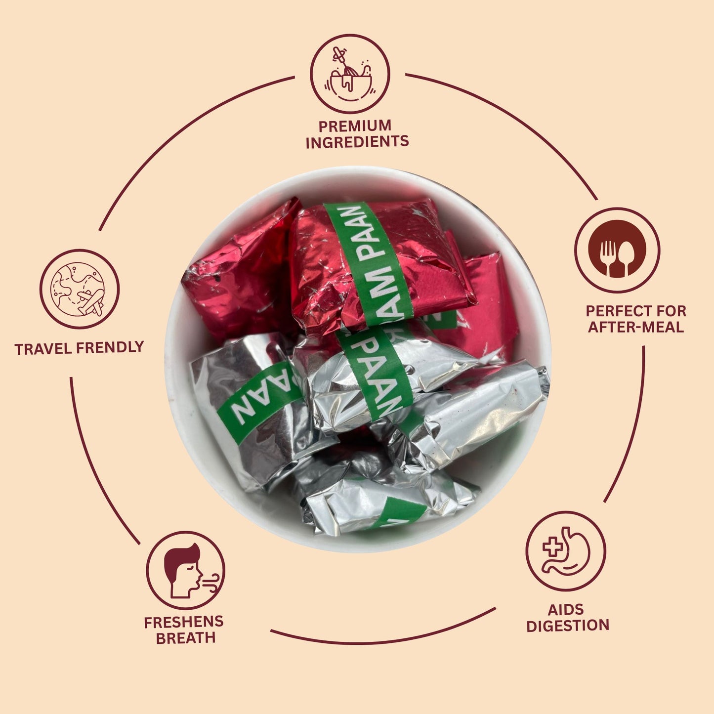 Ram Paan - Red and Silver - After Meal Paan Mukhwas