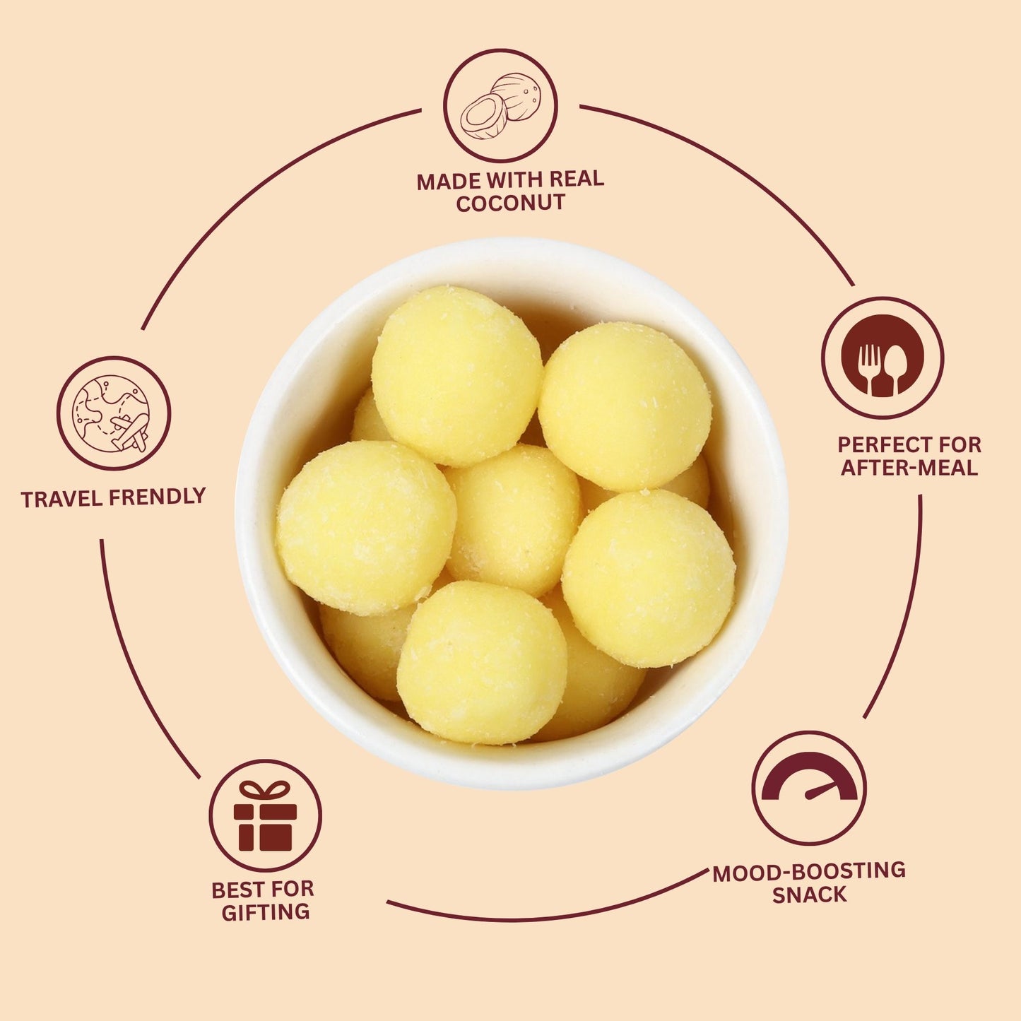 Coconut Kesar Peda - Coconut Toffee Candy | Kesari Nariyal Goli