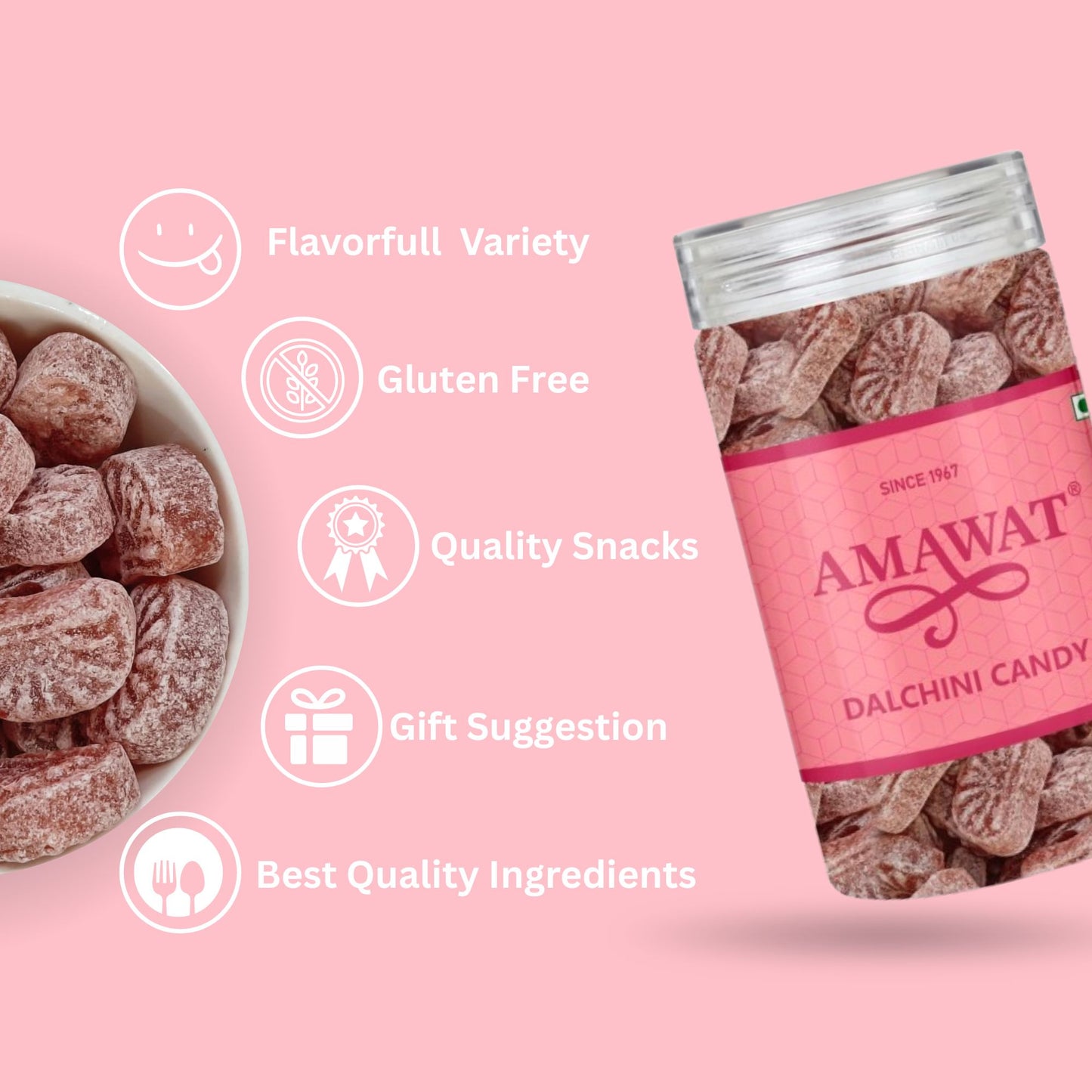 Dalchini Candy - Tangy & Spicy Candy | Dalchini Flavour Candy