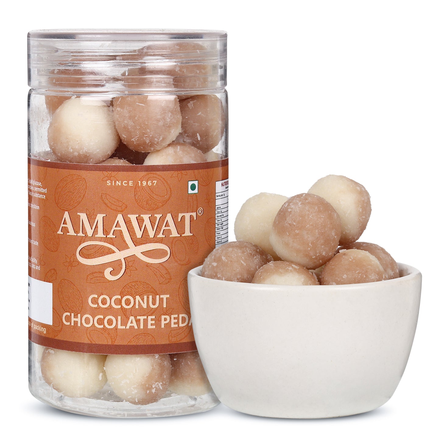 Coconut Chocolate Peda -  Coconut Sweet Candy