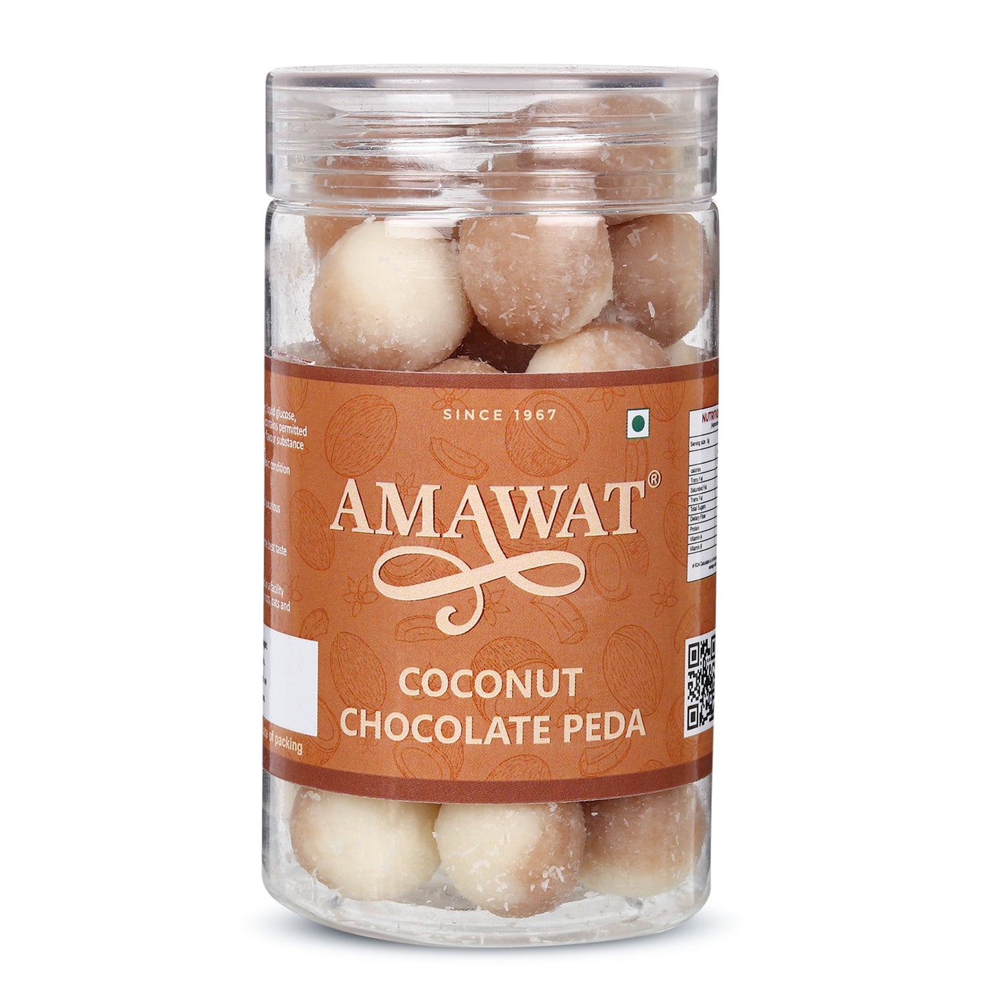 Coconut Chocolate Peda -  Coconut Sweet Candy