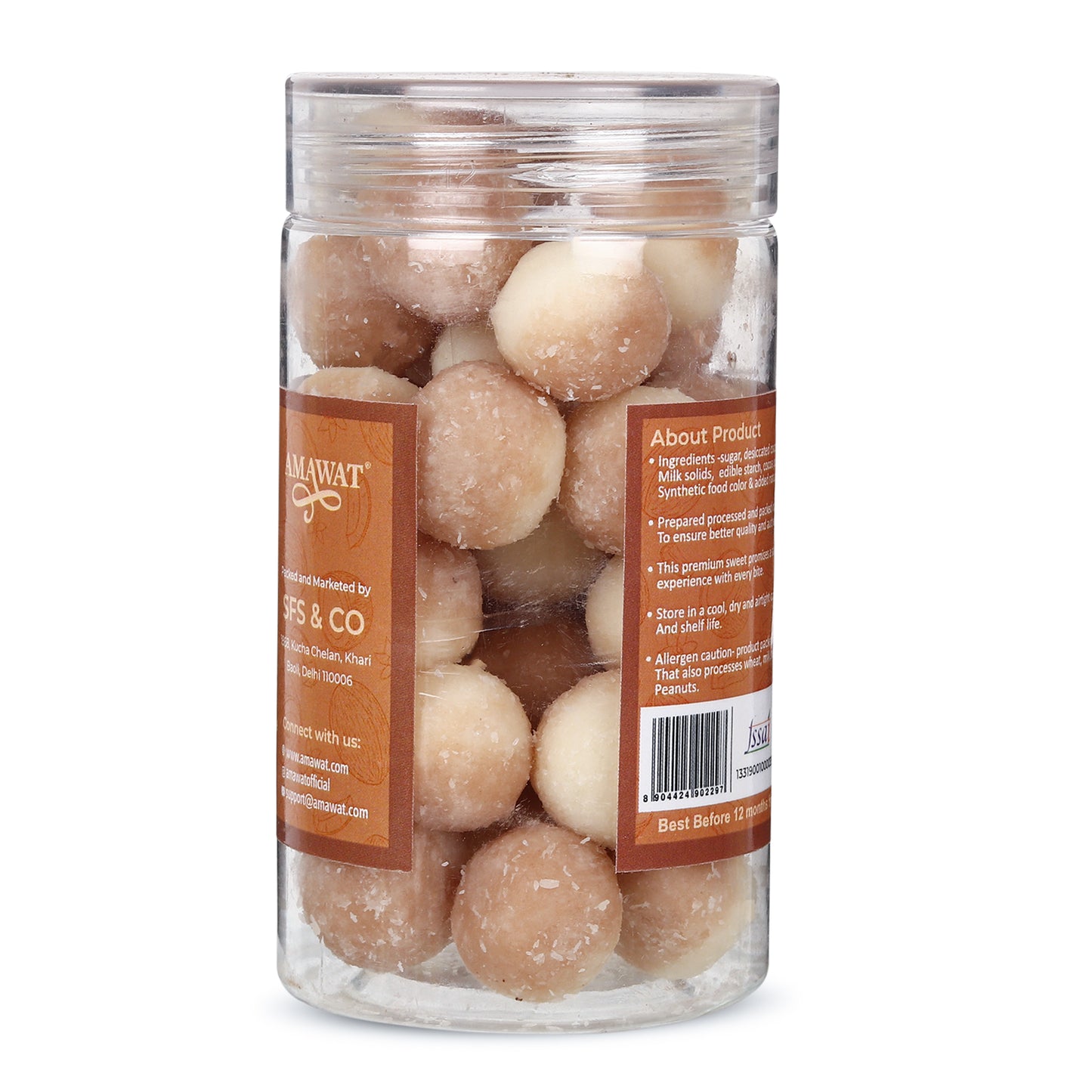 Coconut Chocolate Peda -  Coconut Sweet Candy