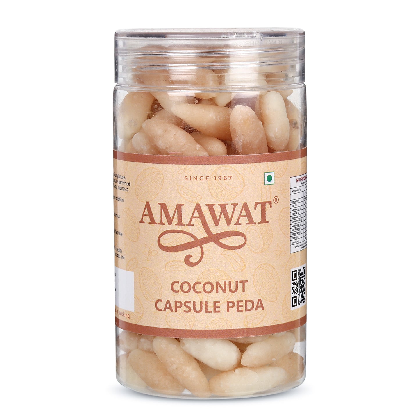Coconut Capsule Peda -  Coconut Sweet Candy