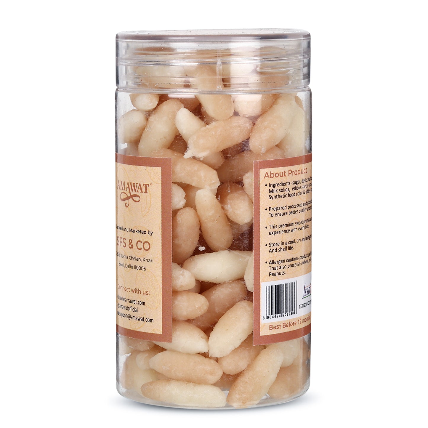 Coconut Capsule Peda -  Coconut Sweet Candy