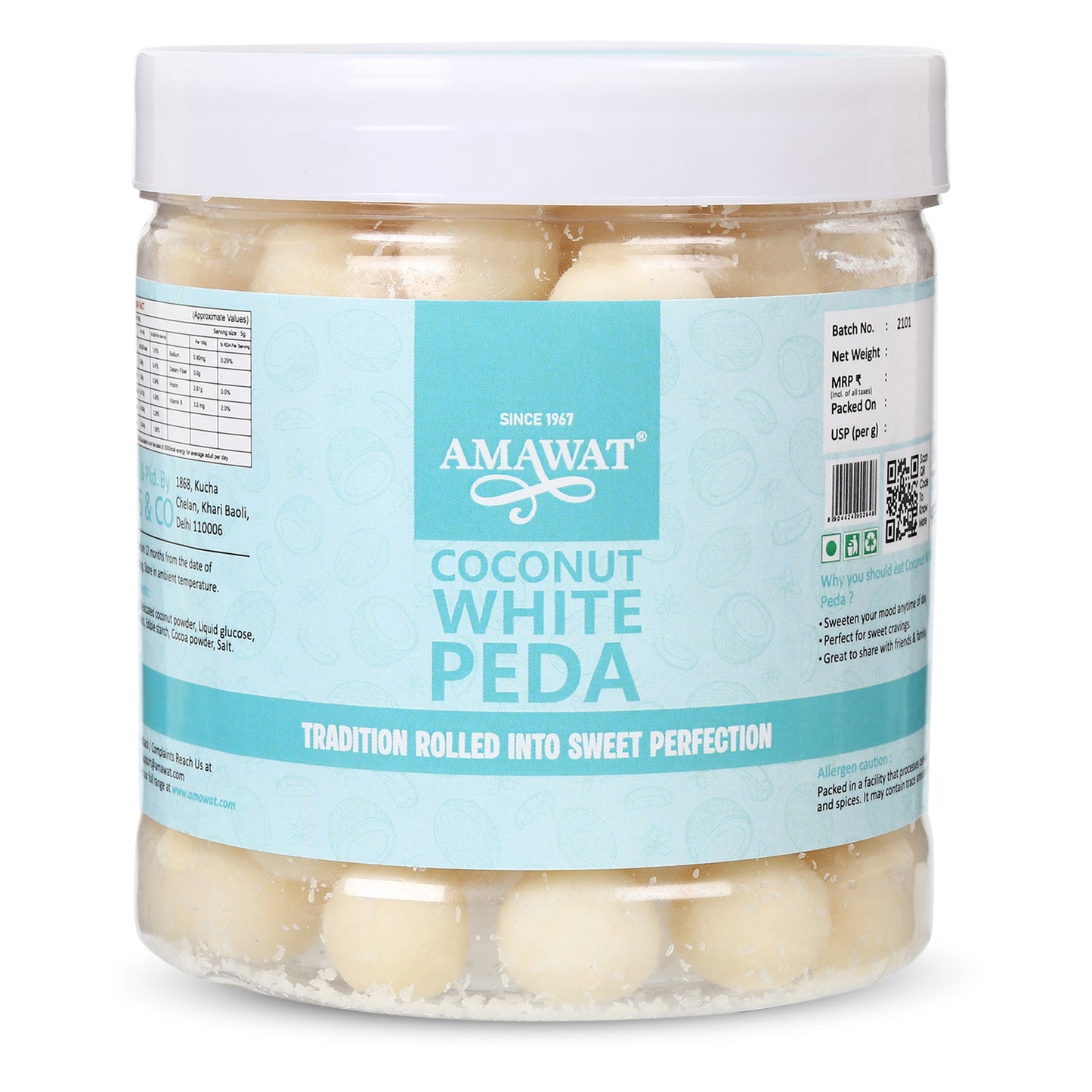 Coconut White Peda - Coconut Toffee Candy