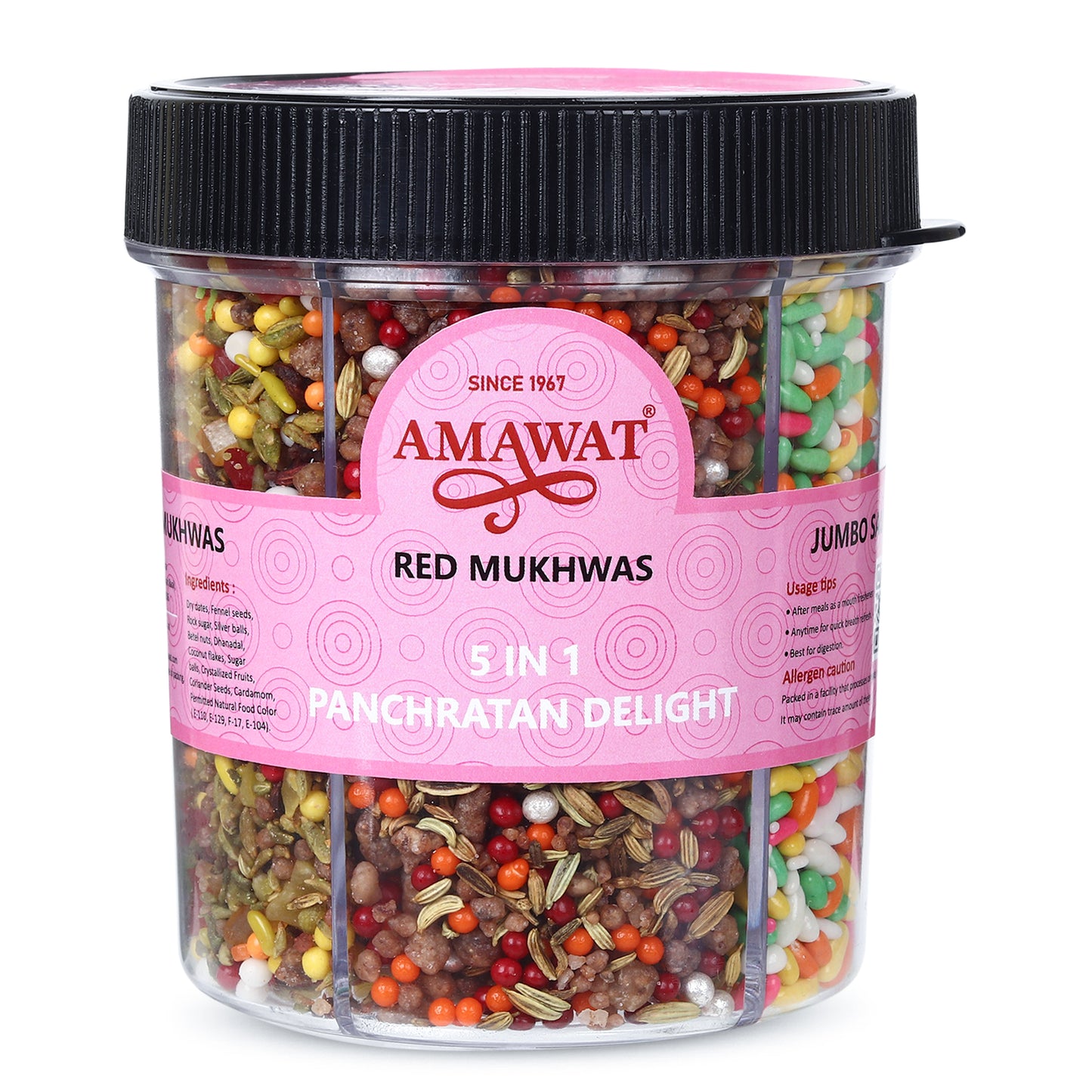 5 In 1 Panchratan Delight - Premium Indian Mukhwas & Digestive Mouth Freshener (300g)