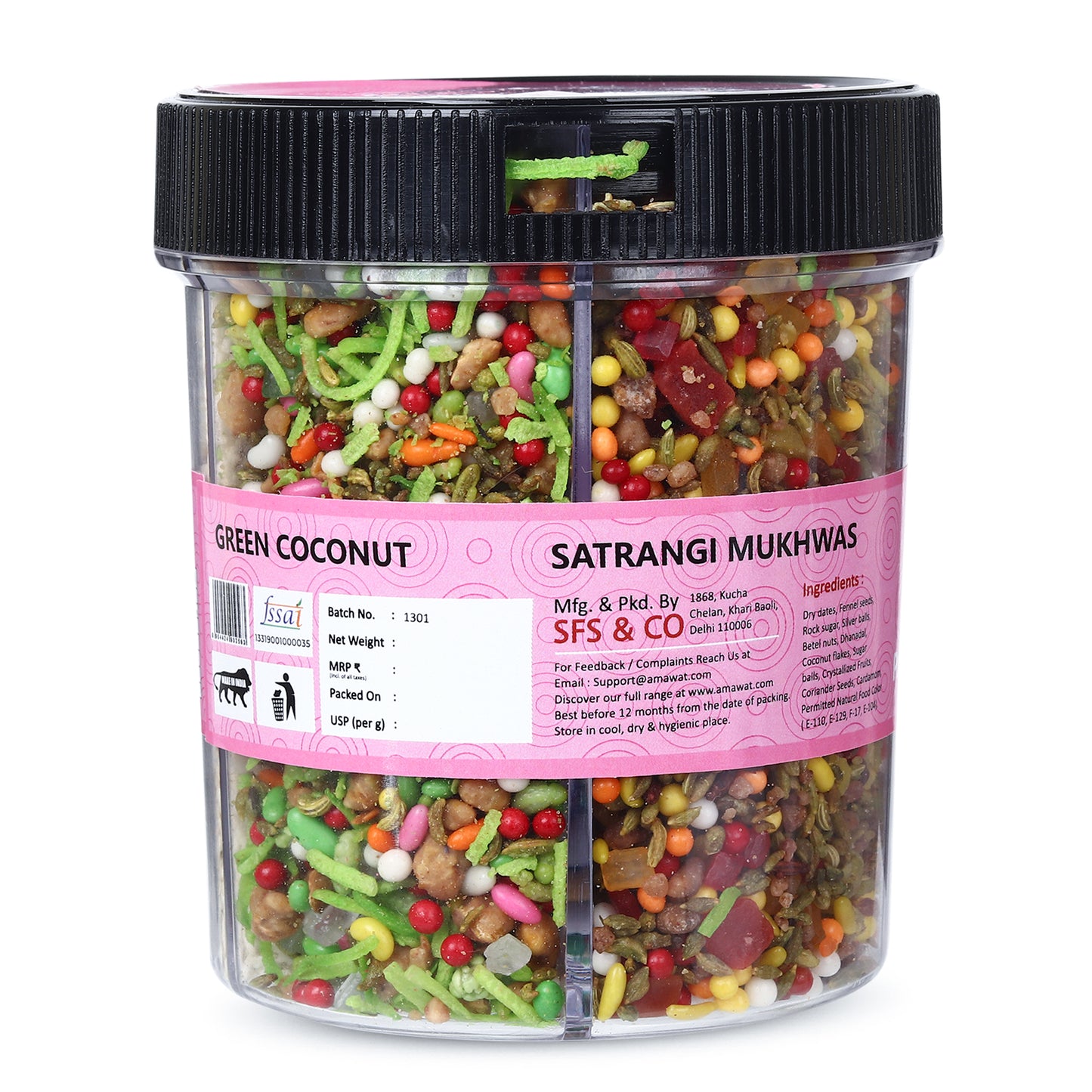 5 In 1 Panchratan Delight - Premium Indian Mukhwas & Digestive Mouth Freshener (300g)