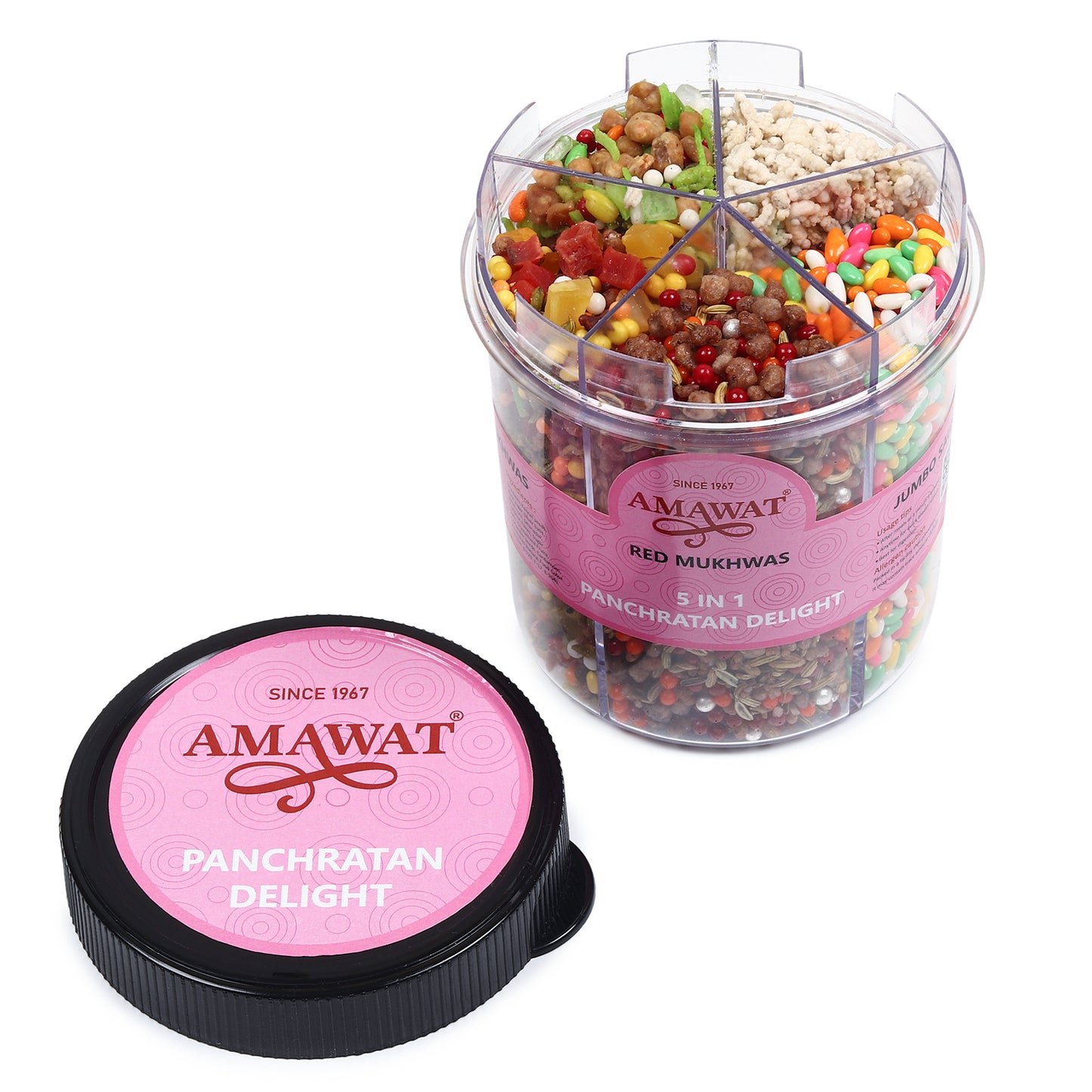 5 In 1 Panchratan Delight - Premium Indian Mukhwas & Digestive Mouth Freshener (300g)